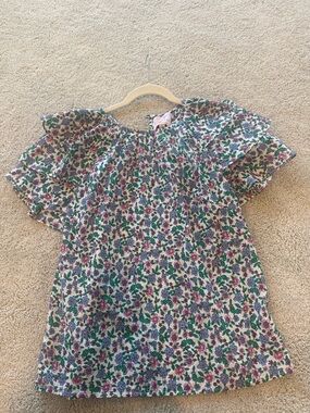 Floral Ruffle Sleeve Top